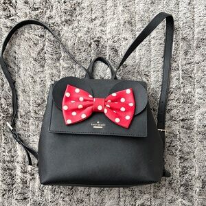 Kate Spade Disney Backpack with Red Polka Dot Bow Accent